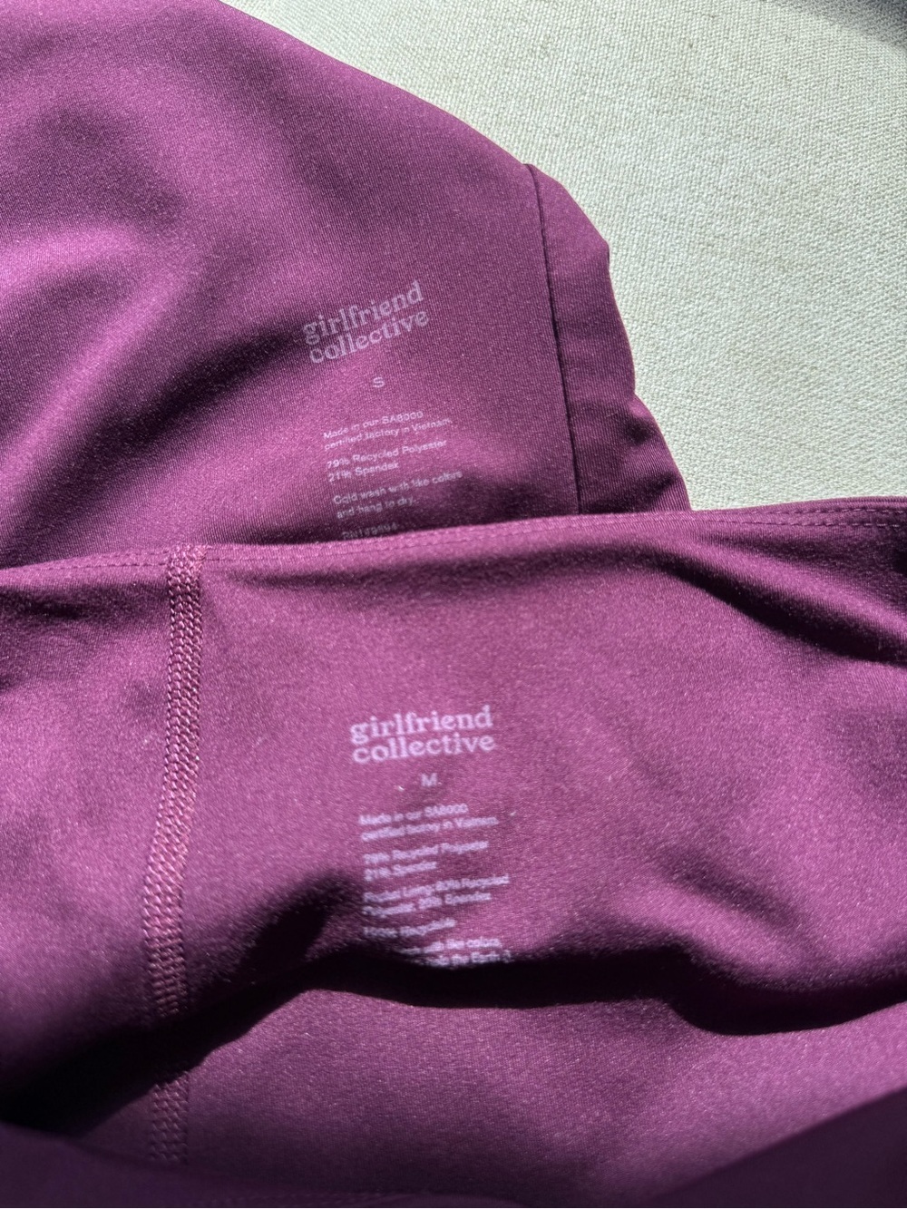 GIRLFRIEND COLLECTIVE Plum Skort Set S/M - Picture 16 of 16